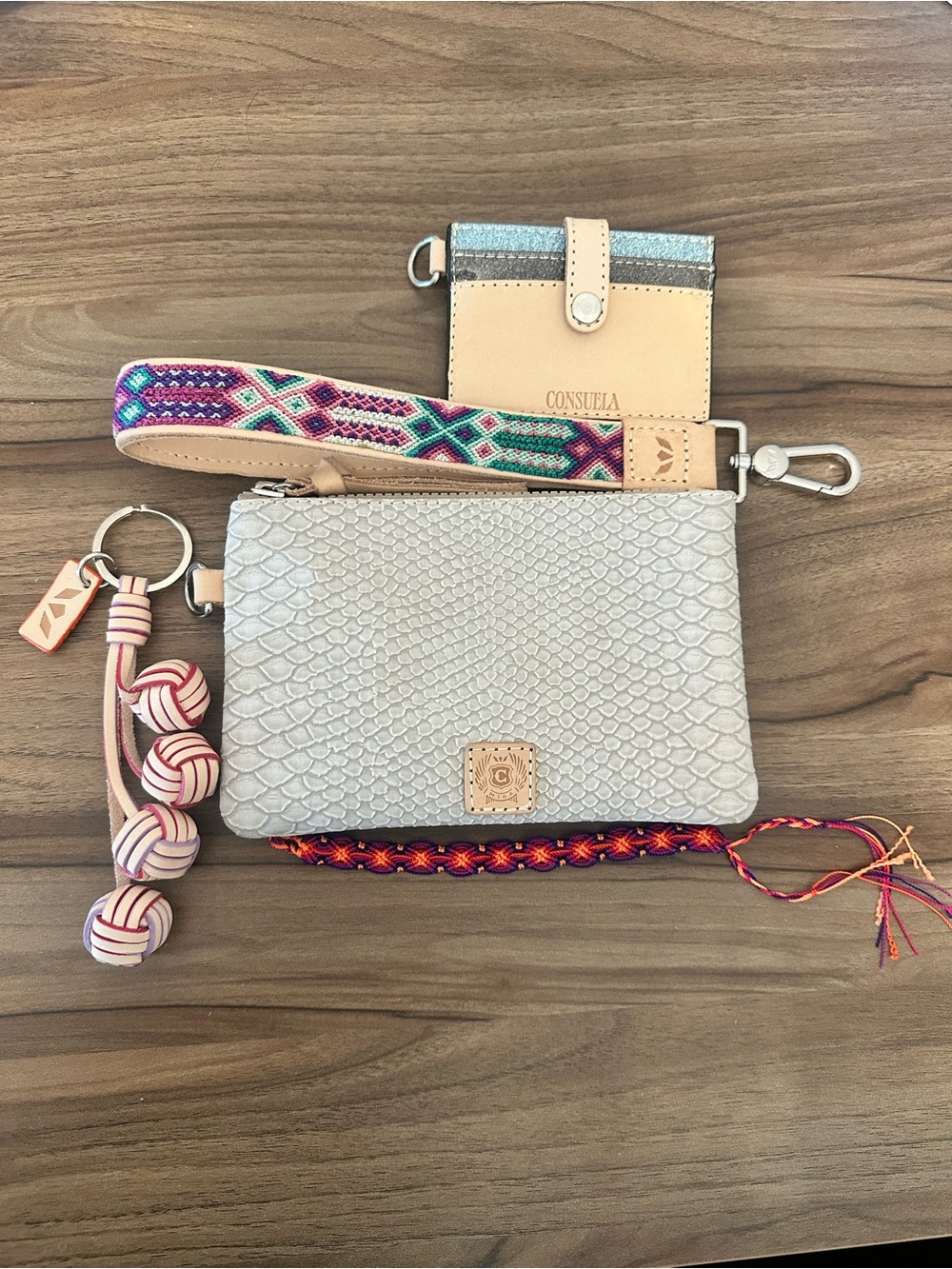 Consuela Thunderbird Combi Wristlet with Multicolor Woven Strap - Picture 2 of 5